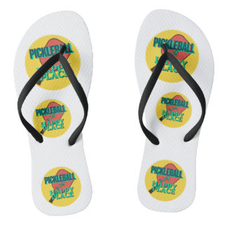 Chinelos Pickleball is my happy place flip flops