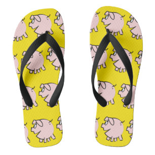 Chinelos Pig Flip Flop engraçado de 3 cores para homens Car