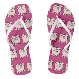 Chinelos Pig Pig de desenho animado engraçado escolha a cor