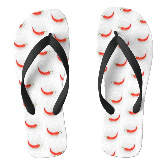 Chinelos Pimenta-quente Coração vermelho-branco (Pé da cama)