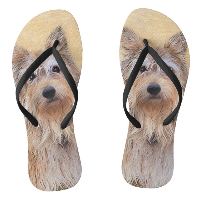 Chinelos Pintura de Berger Picard - Arte de Cachorro Origin (Pé da cama)