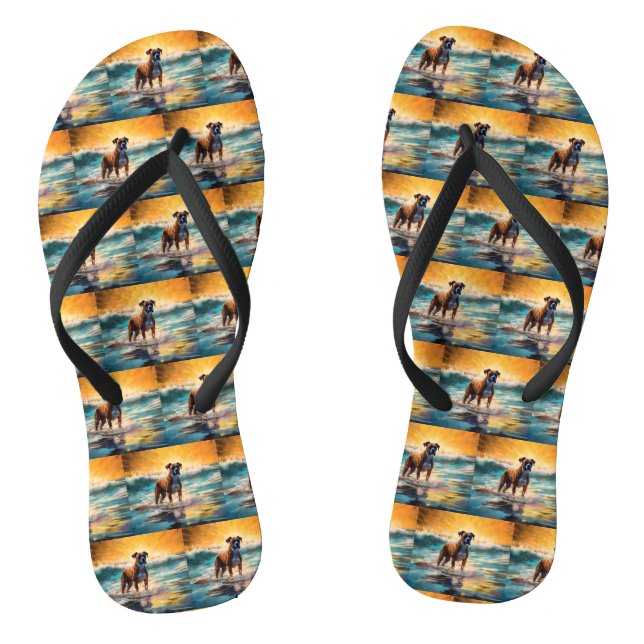 Chinelos Pintura de Surf da Praia Boxer (Pé da cama)