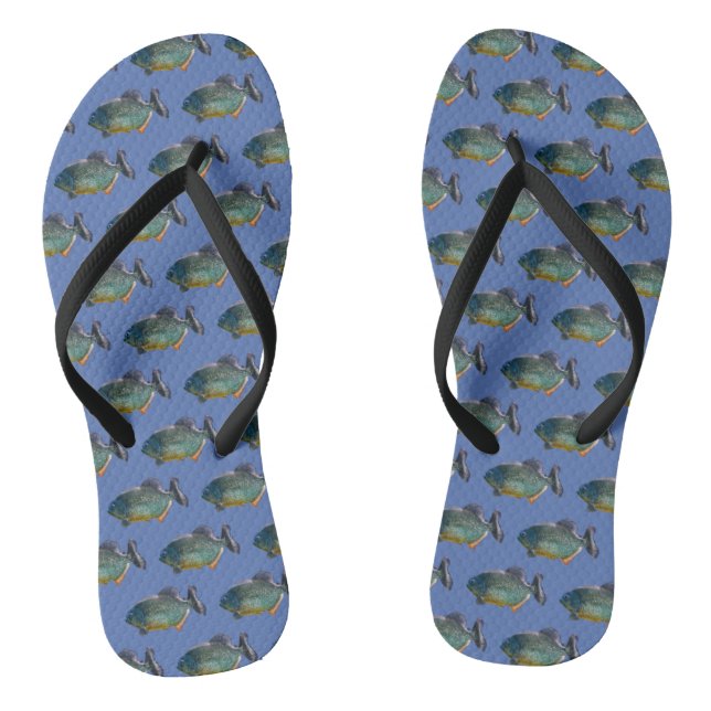 Chinelos Piranha Frenzy (Azul) (Pé da cama)