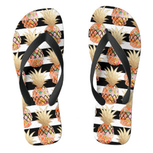 Chinelos PixDezines Aloha Abacaxis+Listras