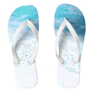Chinelos PixDezines Praia Aqua Azul