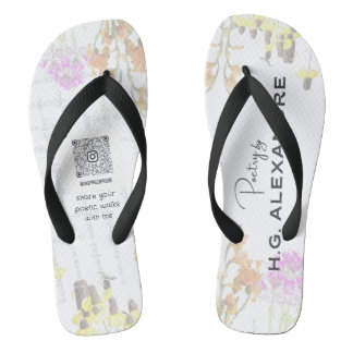 Chinelos “Poetry Painted Softly” – Flip Flops