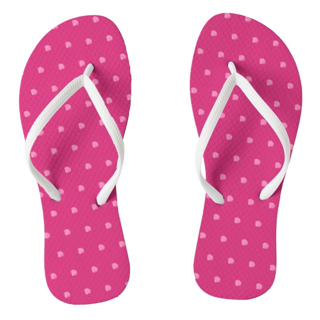 Chinelos Pontos Pink - Conchas - (Pé da cama)