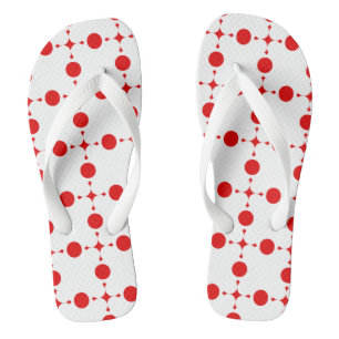 Chinelos Pontos Polka Vermelhos, Padrão de Pontos Polka, Po