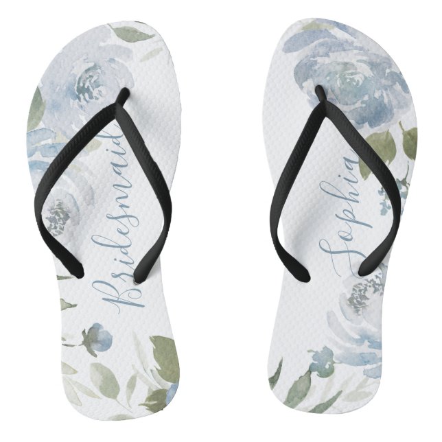 Chinelos Porta-vozes florais com poeira personalizada (Pé da cama)
