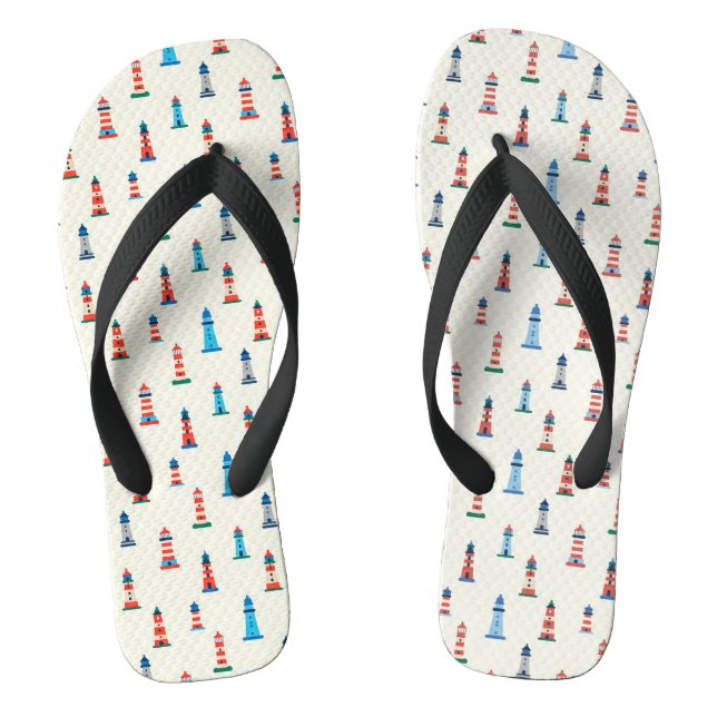 Chinelos Portuguese Lighthouse Flip Flops | Coastal Portuga (Pé da cama)