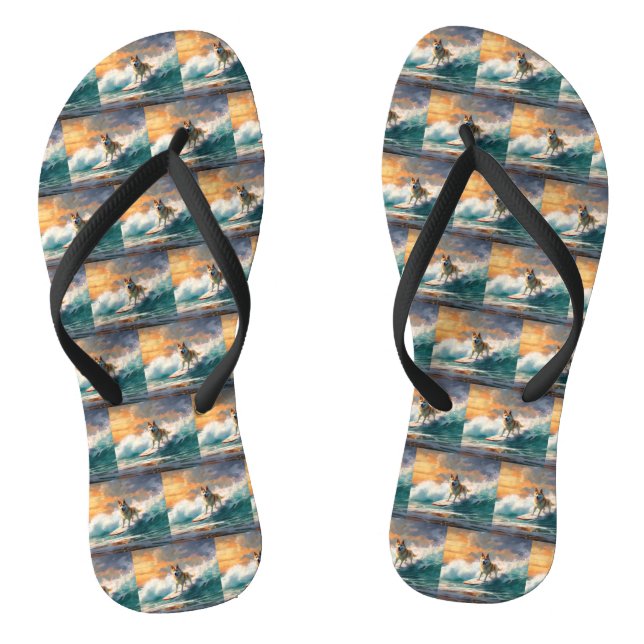 Chinelos Praia de Akita Pintura de Surfe (Pé da cama)