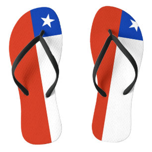 Chinelos Precintas delgadas para adultos com bandeira do Ch