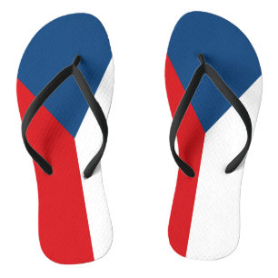 Chinelos Precintas Slim Adultas com Bandeira da Tchecia