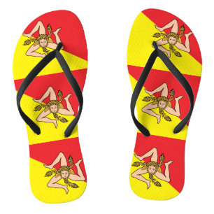 Chinelos Precintas Slim para Adultos com Bandeira da Sicíli