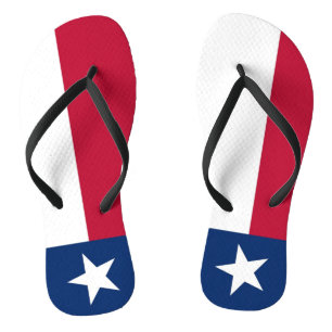 Chinelos Precintas Slim para Adultos com Bandeira do Texas,