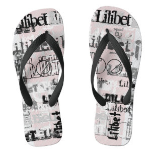 Chinelos Presentes Nomeados Lilibet - Urbano Chic Rosa Empo