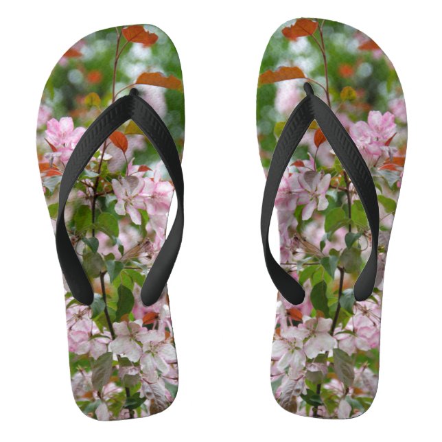 Chinelos Ramo delicado com flores de macieira (Pé da cama)
