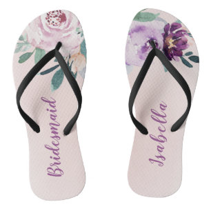 Chinelos Rapariga de púrpura personalizada Blooming