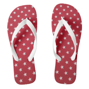 Chinelos Red and White Star