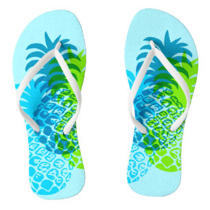 Chinelos Reversible tropical havaiano do abacaxi de Momona