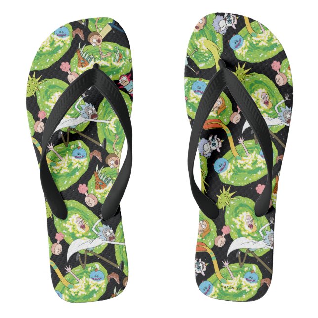 Chinelos RICK E MORTY™ | Padrões de materiais de queda (Pé da cama)