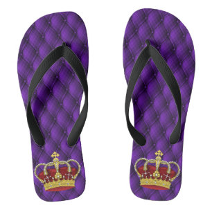 Chinelos Rico Real Roxo & Coroa