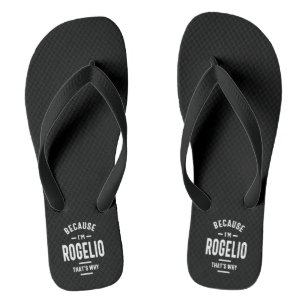 Chinelos Rogelio Nome Personalizado Aniversário