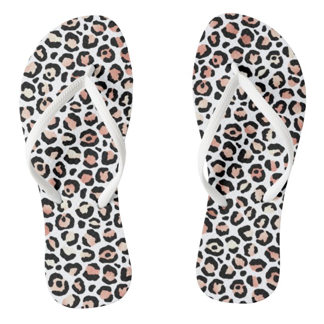 Chinelos Rosa Chic Estampa de Leopardo em Dourado (Pé da cama)