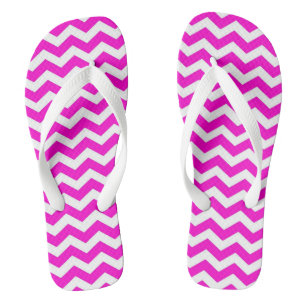 Chinelos Rosa quente Chevron