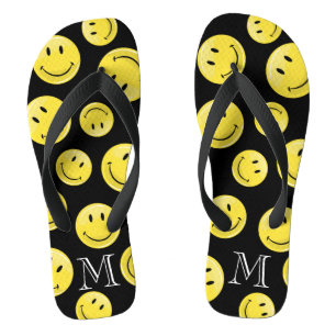 Chinelos Rosto Feliz Amarelo Clássico