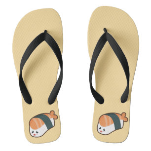 Chinelos Salmão de Kawaii nigiri