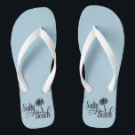 Chinelos Salty Beach Funny Summer<br><div class="desc">Este design foi criado através da arte digital. Pode ser personalizado clicando no botão personalizar e alterando a cor, adicionando um nome, iniciais ou as suas palavras favoritas. Entre em contato comigo em colorflowcreations@gmail.com se você quiser usar este design em outro produto. Compre minha pintura de acrílico abstrato original para...</div>