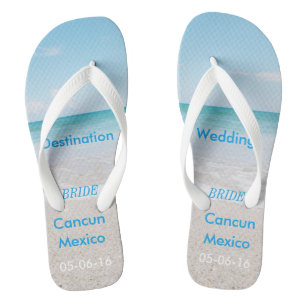 Chinelos Sandais de Praia de Casamento de Destino