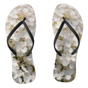 Chinelos sandália, flor branca