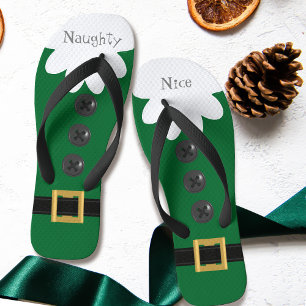 Chinelos Senhoras Verdes De Natal Vazio De Fato Festivo