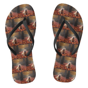 Chinelos Shar Pei no Outono Folhas Caem Inspiram