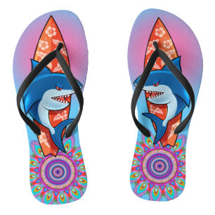 Chinelos Shark surf hippy boho