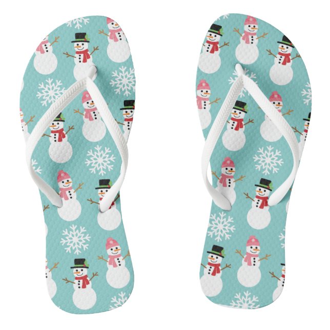 Chinelos Snowmen de Natal (Pé da cama)