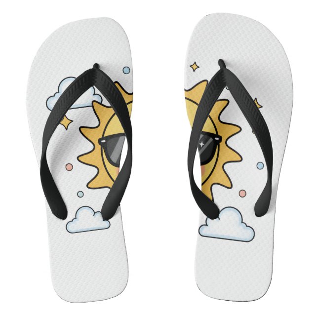 Chinelos Sol Cartoon Sorridente Feliz - Sóis Kawaii Minimal (Pé da cama)