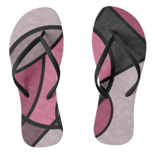 Chinelos Sol rosa, abstrato