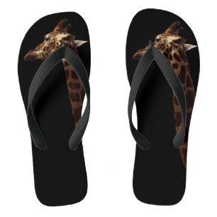 Chinelos Solo Giraffe Em Preto, Pernas