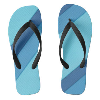 Chinelos Sombras Diagonais de FlipFlops de Stripes Azuis