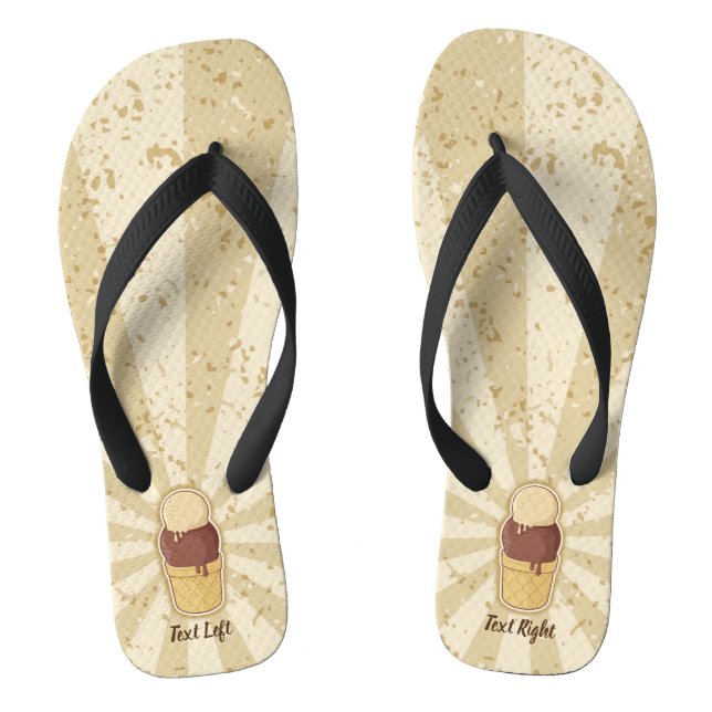 Chinelos Sorvete de duas bolas (Pé da cama)