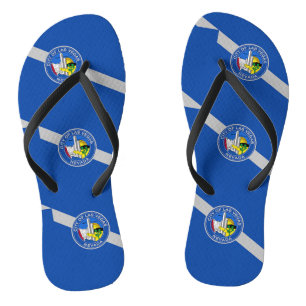 Chinelos Straps delgados de adultos com bandeira de Las Veg