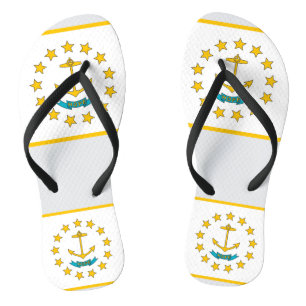 Chinelos Straps Slim de Adultos com Bandeira de Rhode Islan