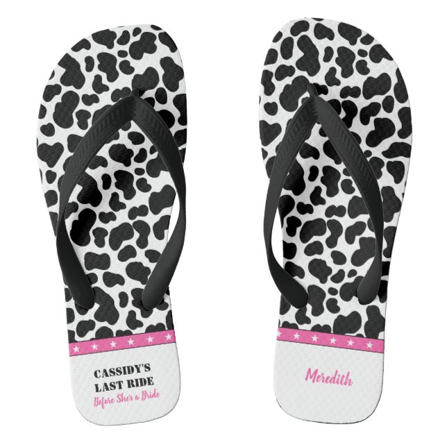 Chinelos Sua última Festa de solteira de Disco Cowgirl (Pé da cama)