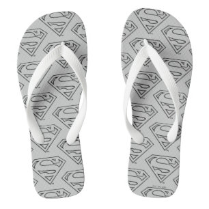 Chinelos Superman S-Shield   Logotipo preto Simples