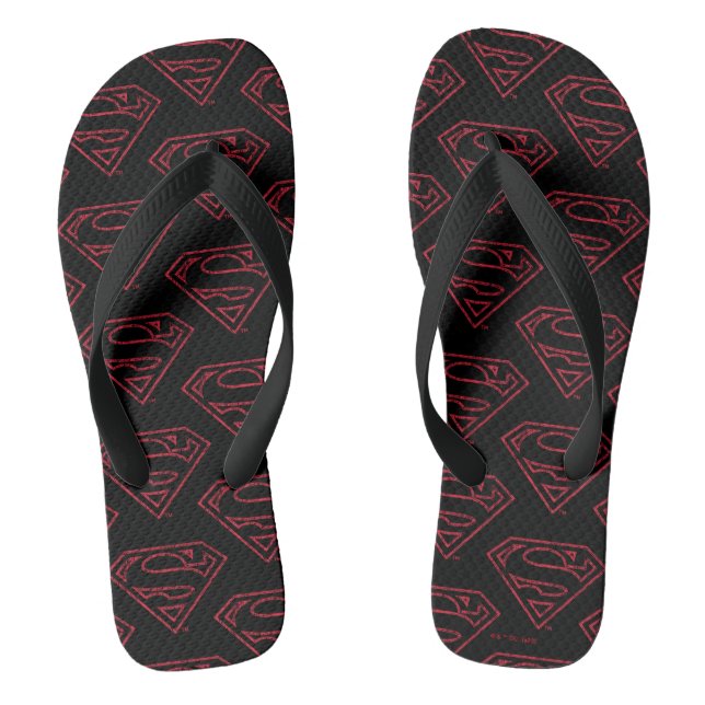 Chinelos Superman S-Shield | Logotipo vermelho (Pé da cama)
