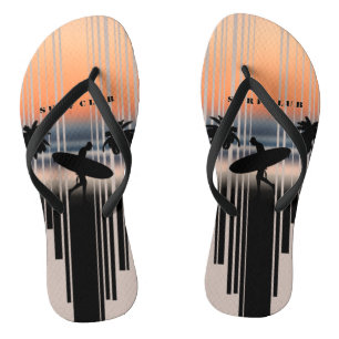 Chinelos Surfer Entrando Na Praia Ao Sunset   Clube do Surf