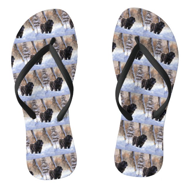 Chinelos Terra Nova Deixe-o nevar Natal (Pé da cama)